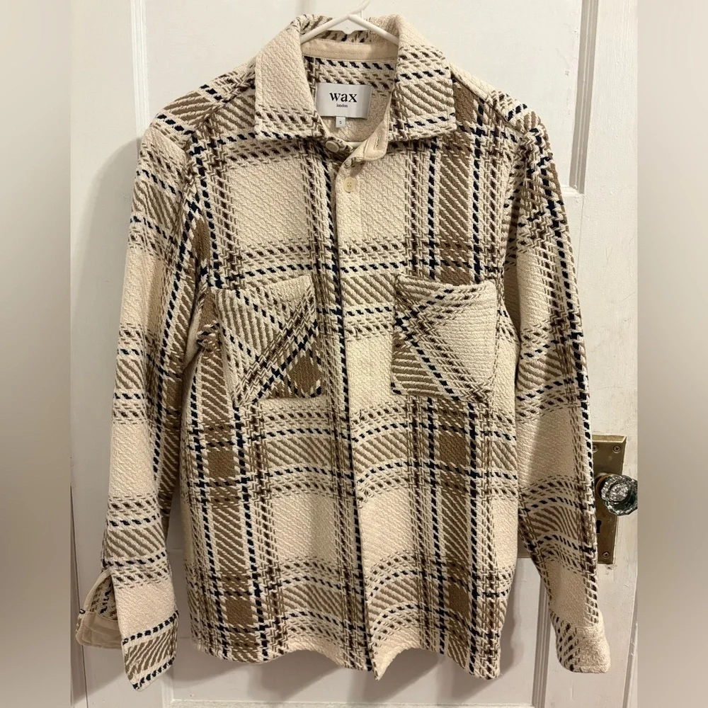 Wax London Whiting Overshirt Ecru Beige - Picture 8 of 9